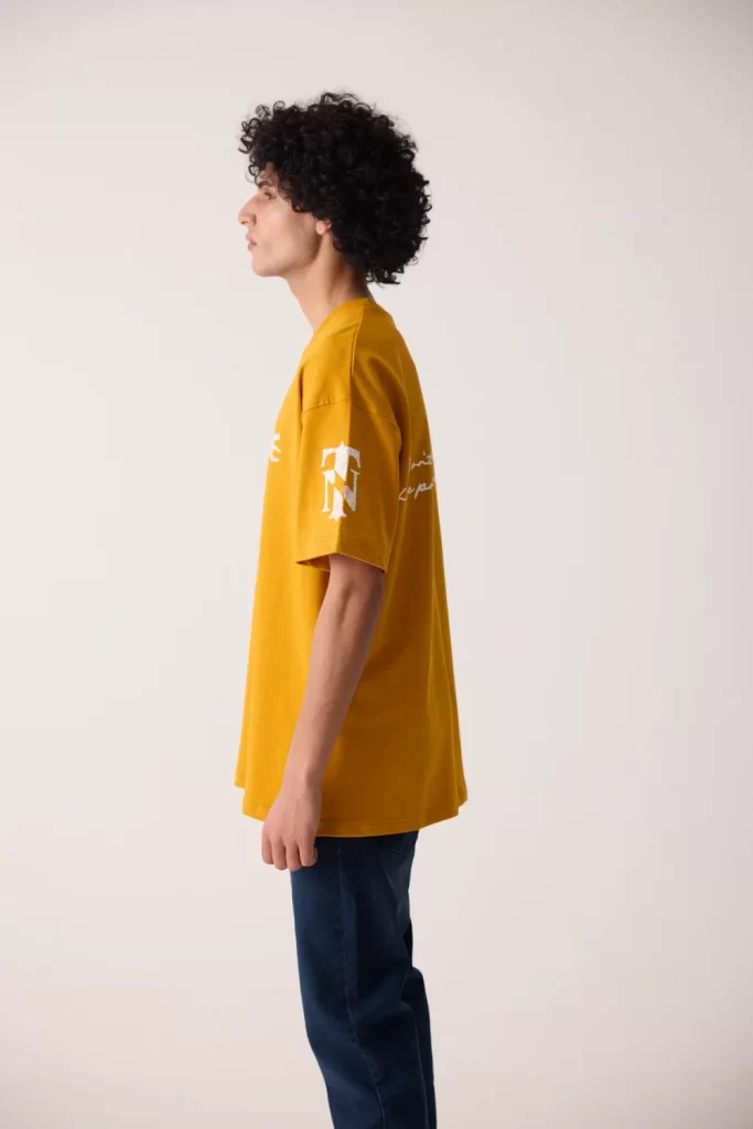 SCRIBBLE MUSTARD TSHIRT