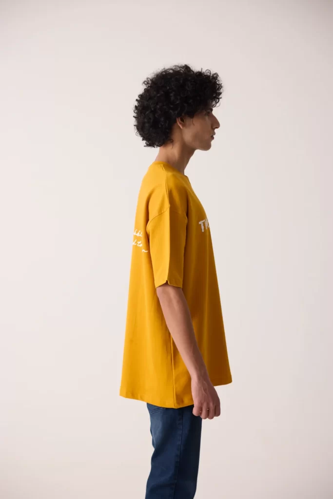 SCRIBBLE MUSTARD TSHIRT
