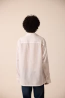 WHITE COTTON MUSLIN SHIRT