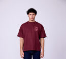 MAROON BASIC  BOXY FIT TSHIRT