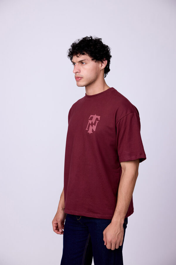 MAROON BASIC  BOXY FIT TSHIRT