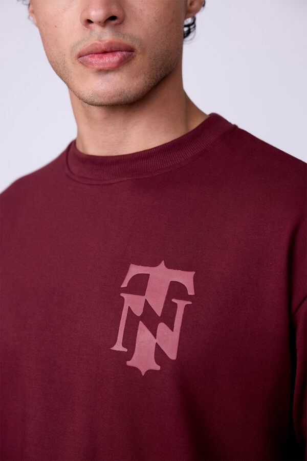 MAROON BASIC  BOXY FIT TSHIRT - Image 5