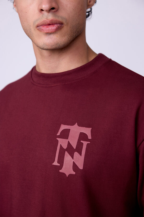 MAROON BASIC  BOXY FIT TSHIRT