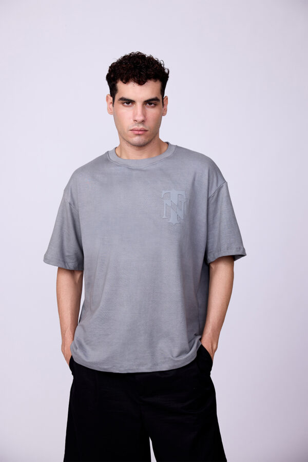 GREY BASIC BOXY FIT TSHIRT
