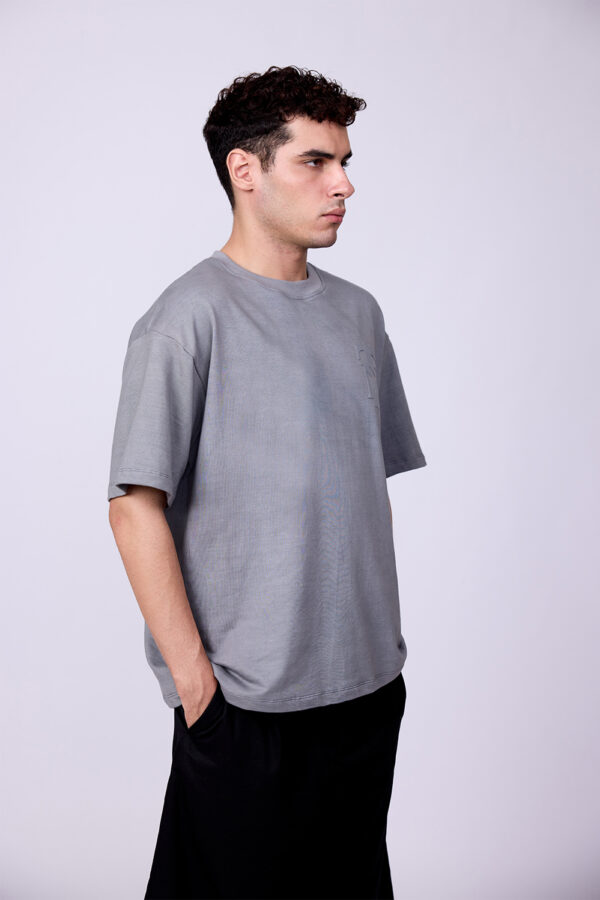 GREY BASIC BOXY FIT TSHIRT