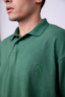 GREEN & CREAM POLO TSHIRT