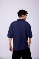 NAVY BLUE & CREAM POLO TSHIRT