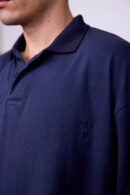 NAVY BLUE & CREAM POLO TSHIRT