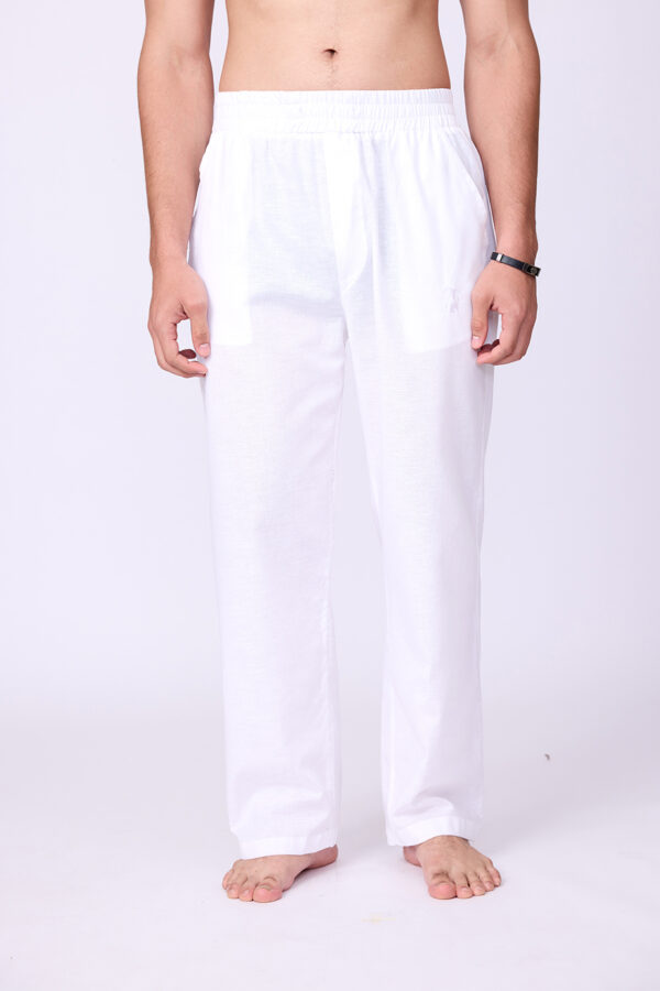 WHITE LINEN PANTS
