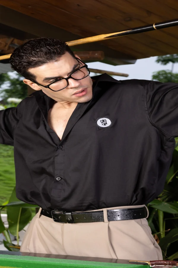 BLACK TENCEL SHIRT