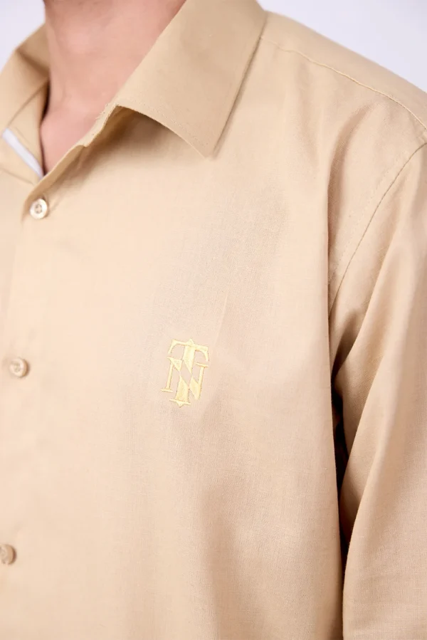 BEIGE LINEN SHIRT - Image 7