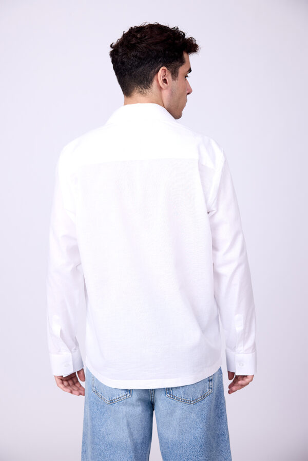 WHITE LINEN SHIRT - Image 3