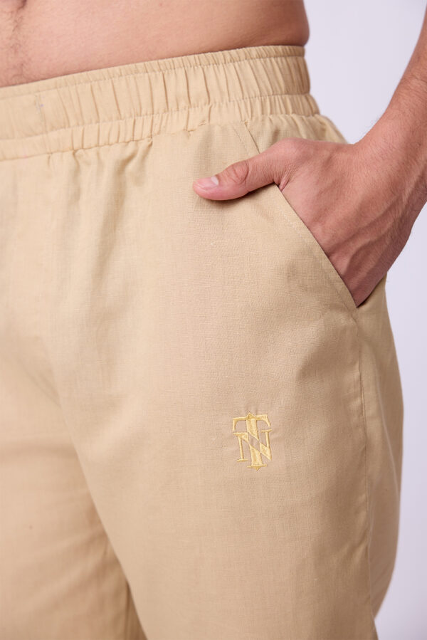 BEIGE LINEN PANTS - Image 5
