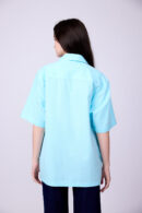 OCEAN BLUE CUBAN COLLAR SHIRT