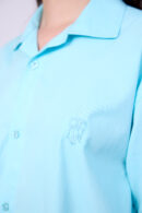 OCEAN BLUE CUBAN COLLAR SHIRT