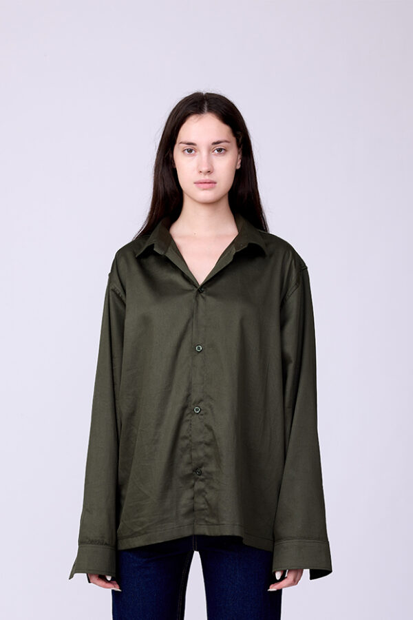 OLIVE TENCEL SHIRT