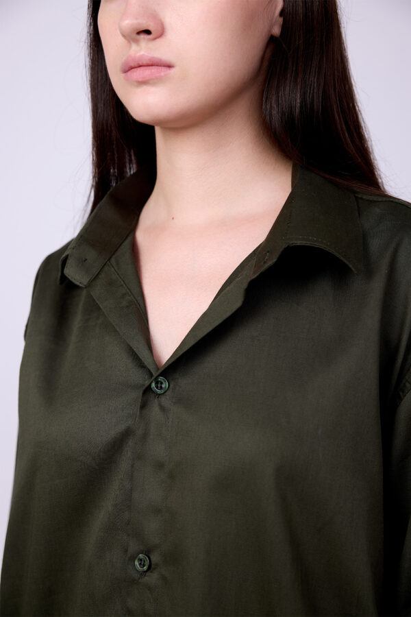 OLIVE TENCEL SHIRT