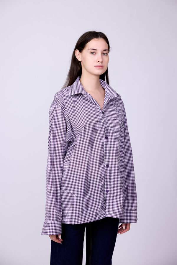 PURPLE CHECKS SHIRT - Image 4
