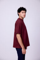 MAROON BASIC  BOXY FIT TSHIRT